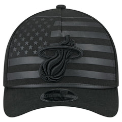 Miami Heat Game Day Flag A-Frame 9FORTY Adjustable Hat Black - NBA