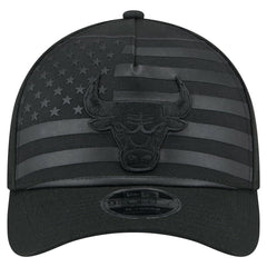 Chicago Bulls Game Day Flag A-Frame 9FORTY Adjustable Hat Black - NBA