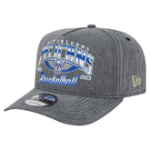 New Orleans Pelicans Throwback Washed Pre-Curved 9FIFTY Snapback Hat Charcoal - NBA