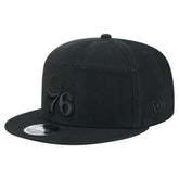 Philadelphia 76ers Adventure Canvas Split Panel 9FIFTY Snapback Hat Black - NBA