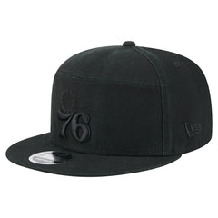 Philadelphia 76ers Adventure Canvas Split Panel 9FIFTY Snapback Hat Black - NBA