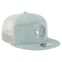 Brooklyn Nets Adventure Denim Split Panel 9FIFTY Snapback Trucker Hat - NBA