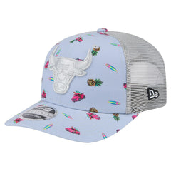 Chicago Bulls Adventure Aloha Pattern 9SEVENTY Stretch-Snap Hat Light Blue/Gray - NBA