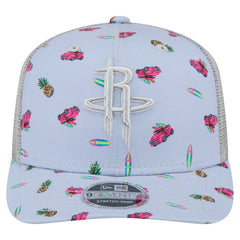 Houston Rockets Adventure Aloha Pattern 9SEVENTY Stretch-Snap Hat Light Blue/Gray - NBA