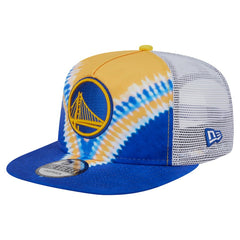 Golden State Warriors Throwback Dye Golfer Snapback Hat Royal/Gold - NBA