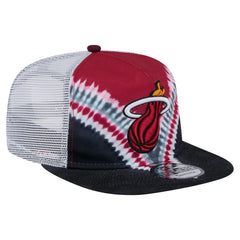 Miami Heat Throwback Dye Golfer Snapback Hat Black/Red - NBA