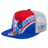 Philadelphia 76ers Throwback Dye Golfer Snapback Hat Royal/Red - NBA