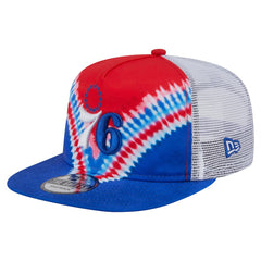 Philadelphia 76ers Throwback Dye Golfer Snapback Hat Royal/Red - NBA
