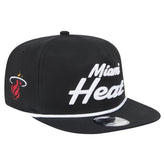 Miami Heat Team Text Golfer Snapback Hat Black - NBA