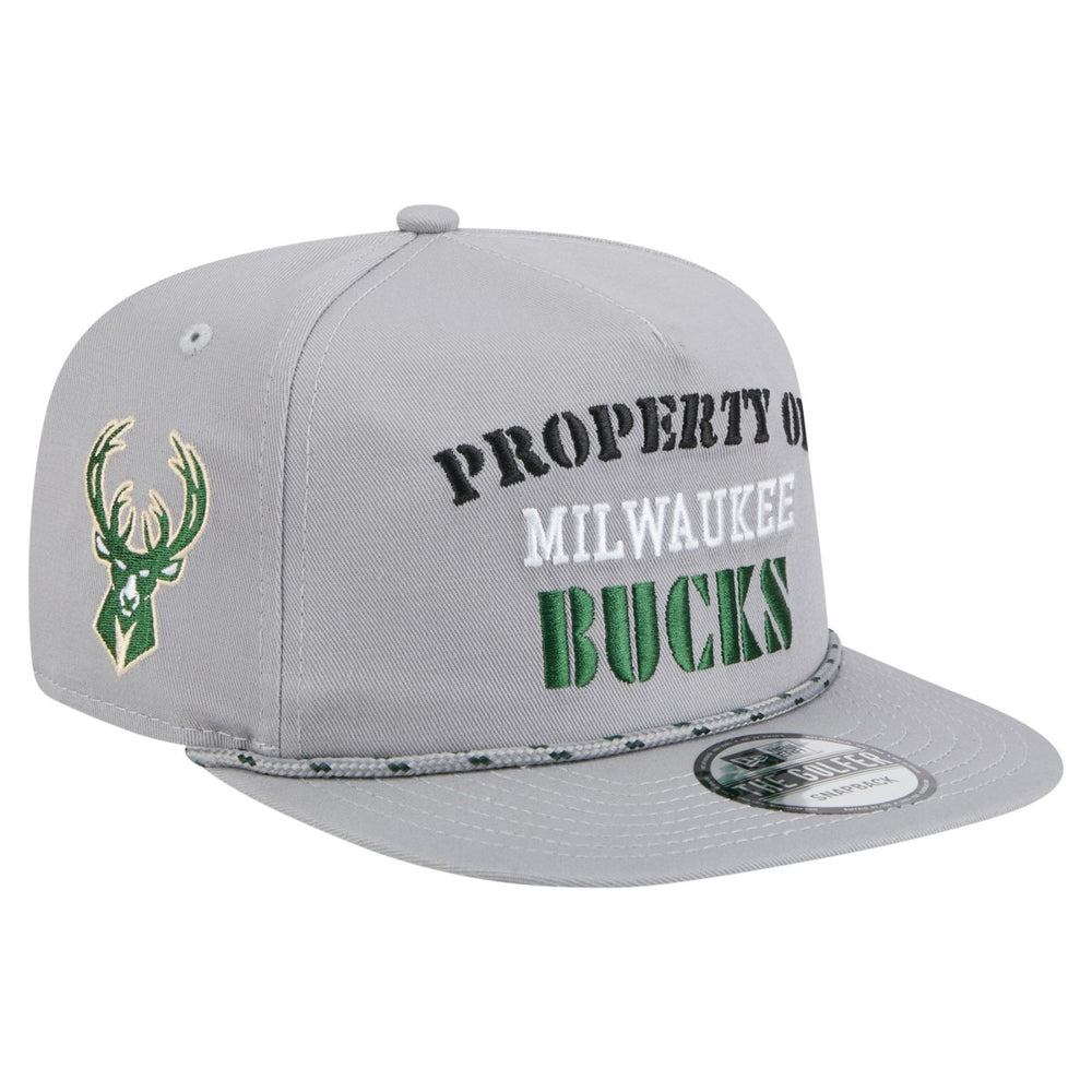 Milwaukee Bucks Throwback Property Of Golfer Snapback Hat Gray - NBA