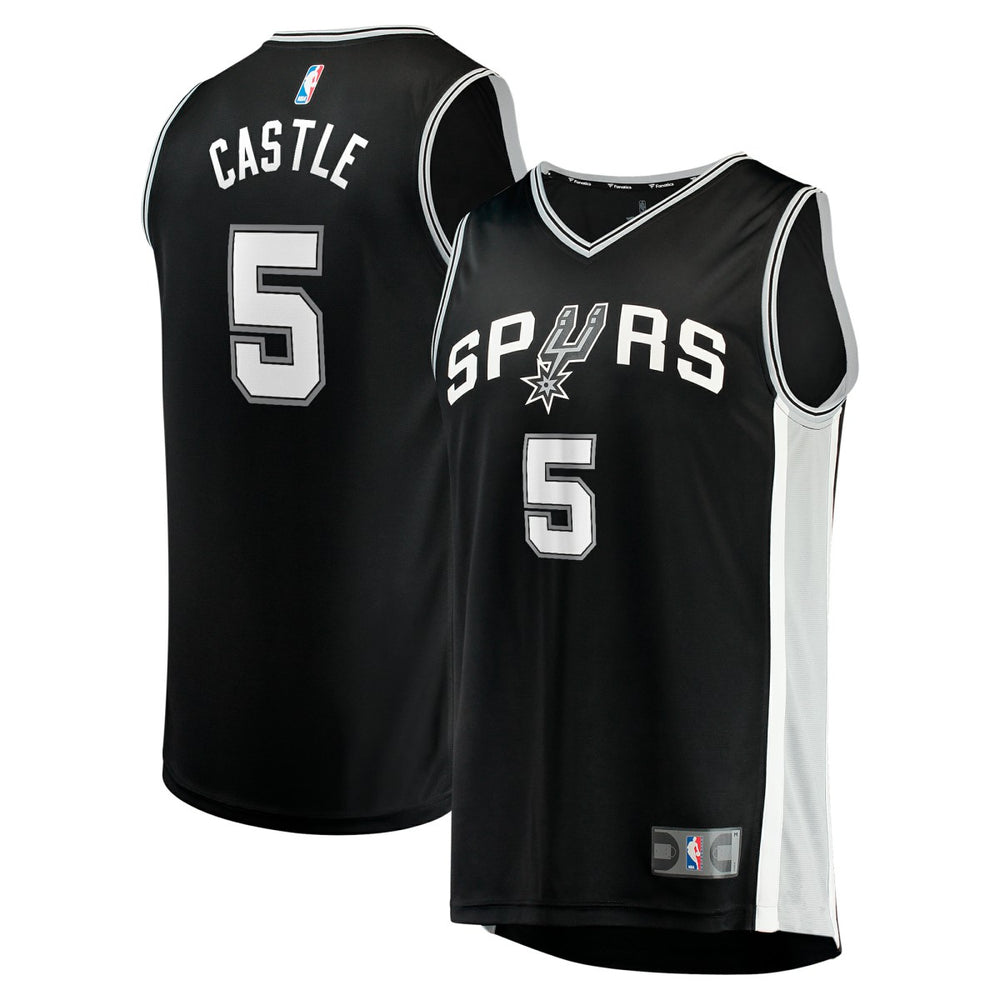 Stephon Castle San Antonio Spurs 2024 NBA Draft Fast Break Player Jersey Icon Edition Black - NBA