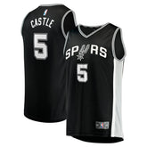 Stephon Castle San Antonio Spurs Youth 2024 NBA Draft Fast Break Player Jersey Icon Edition Black - NBA