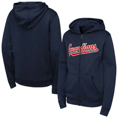 Cleveland Guardians Youth Wordmark Fleece Full-Zip Hoodie - MLB