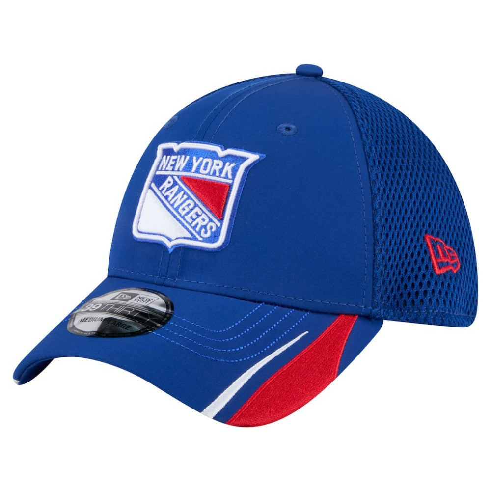 New York Rangers New Era Linear Featherweight 39THIRTY Flex Hat - Blue - NHL