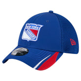 New York Rangers New Era Linear Featherweight 39THIRTY Flex Hat - Blue - NHL
