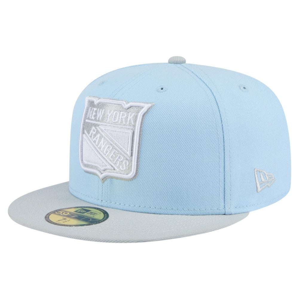 New York Rangers New Era Color Pack 2-Tone 59FIFTY Fitted Hat - Light Blue/Gray - NHL
