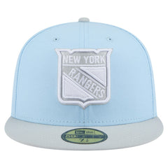 New York Rangers New Era Color Pack 2-Tone 59FIFTY Fitted Hat - Light Blue/Gray - NHL