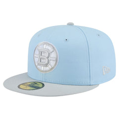 Boston Bruins New Era Color Pack Two-Tone 59FIFTY Fitted Hat - Light Blue/Gray - NHL