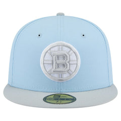 Boston Bruins New Era Color Pack Two-Tone 59FIFTY Fitted Hat - Light Blue/Gray - NHL