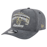 Vegas Golden Knights New Era Throwback Washed A-Frame Pre-Curved 9FIFTY Snapback Hat - Charcoal - NHL