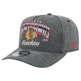 Chicago Blackhawks New Era Throwback Washed A-Frame Pre-Curved 9FIFTY Snapback Hat - Charcoal - NHL