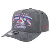 Colorado Avalanche New Era Throwback Washed A-Frame Pre-Curved 9FIFTY Snapback Hat - Charcoal - NHL