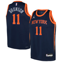 Jalen Brunson New York Knicks Jordan Brand Youth Swingman Jersey Statement Edition Navy - NBA