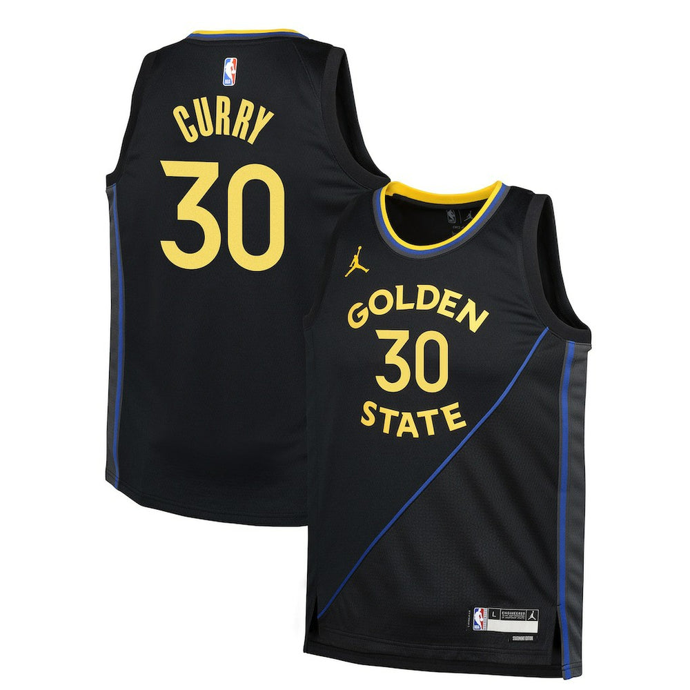 Stephen Curry Golden State Warriors Jordan Brand Youth Swingman Jersey Statement Editi- Navy - NBA