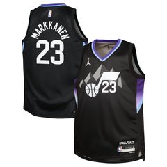 Lauri Markkanen Utah Jazz Jordan Brand Youth Swingman Jersey Statement Edition Black - NBA