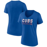 Chicago Cubs Women's Primary Play V-Neck T-Shirt - MLB