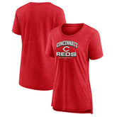 Cincinnati Reds Women's Arch Tri-Blend T-Shirt - MLB
