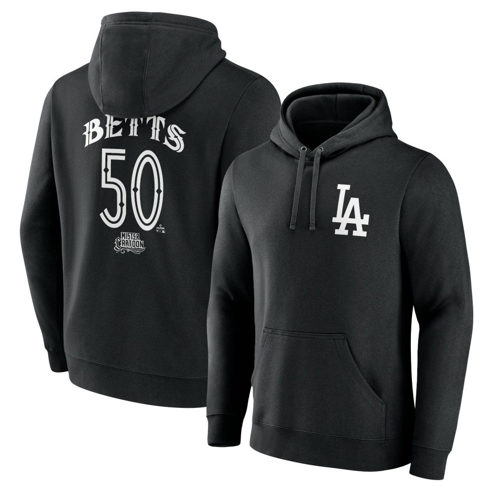 Mookie Betts Los Angeles Dodgers Mister Cartoon Name & Number Pullover Hoodie - MLB