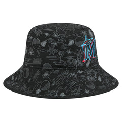Miami Marlins New Era 2025 Spring Training All Over Print Bucket Hat - MLB