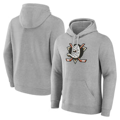Anaheim Ducks Primary Logo Pullover Sweatshirt - Gray - NHL