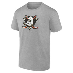 Anaheim Ducks Primary Logo T-Shirt - Heather Gray - NHL
