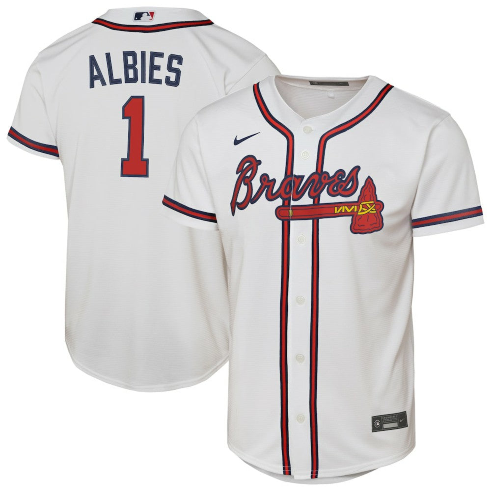 Ozzie Albies Atlanta Braves Nike Youth Home Replica Player Jersey - MLB