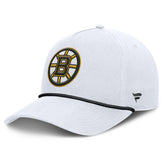 Boston Bruins Fanatics Rope A-Frame Adjustable Hat - White - NHL