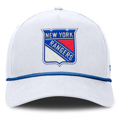 New York Rangers Fanatics Rope A-Frame Adjustable Hat - White - NHL