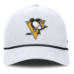 Pittsburgh Penguins Fanatics Rope A-Frame Adjustable Hat - White - NHL