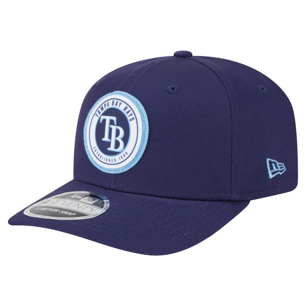Tampa Bay Rays New Era Circle Patch 9SEVENTY Stretch-Snap Hat - MLB