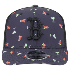 Boston Red Sox New Era Adventure Drinks Pattern 9SEVENTY Stretch-Snap Hat - MLB
