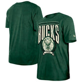 Milwaukee Bucks Throwback Vintage Boxy Mineral Wash T-Shirt Hunter Green - NBA