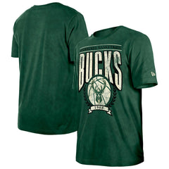 Milwaukee Bucks Throwback Vintage Boxy Mineral Wash T-Shirt Hunter Green - NBA