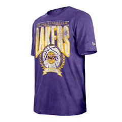 Los Angeles Lakers Throwback Vintage Boxy Mineral Wash T-Shirt Purple - NBA