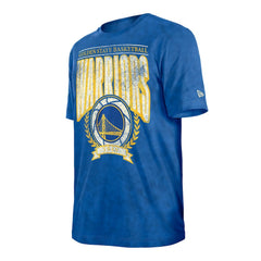 Golden State Warriors Throwback Vintage Boxy Mineral Wash T-Shirt Royal - NBA