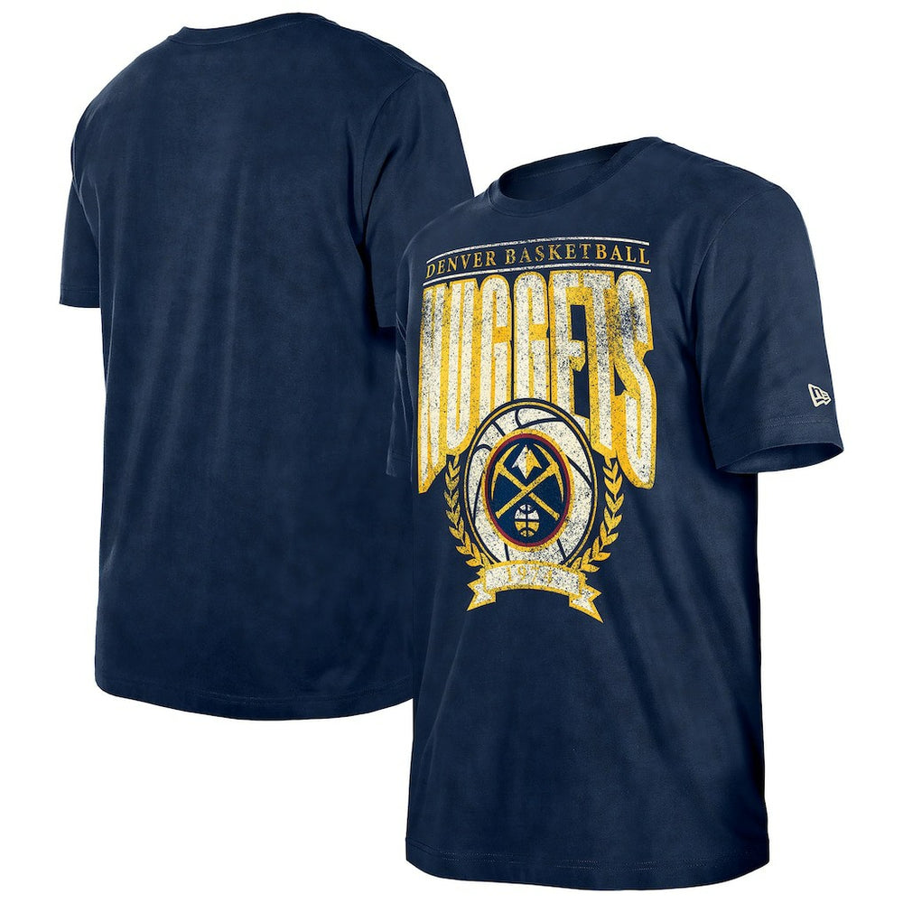 Denver Nuggets Throwback Vintage Boxy Mineral Wash T-Shirt Navy - NBA