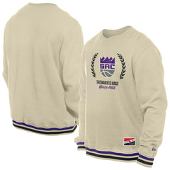 Sacramento Kings Throwback Vintage Pullover Sweatshirt White - NBA