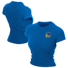 Golden State Warriors Women's Leisure Collection Baby Doll Cropped T-Shirt Blue - NBA