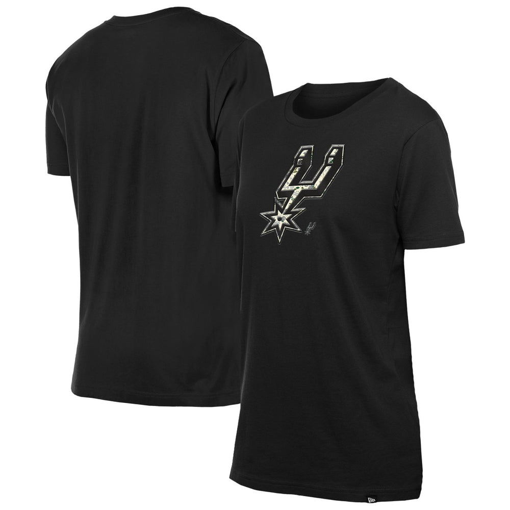 San Antonio Spurs Women's Glam Game Flower T-Shirt Black - NBA