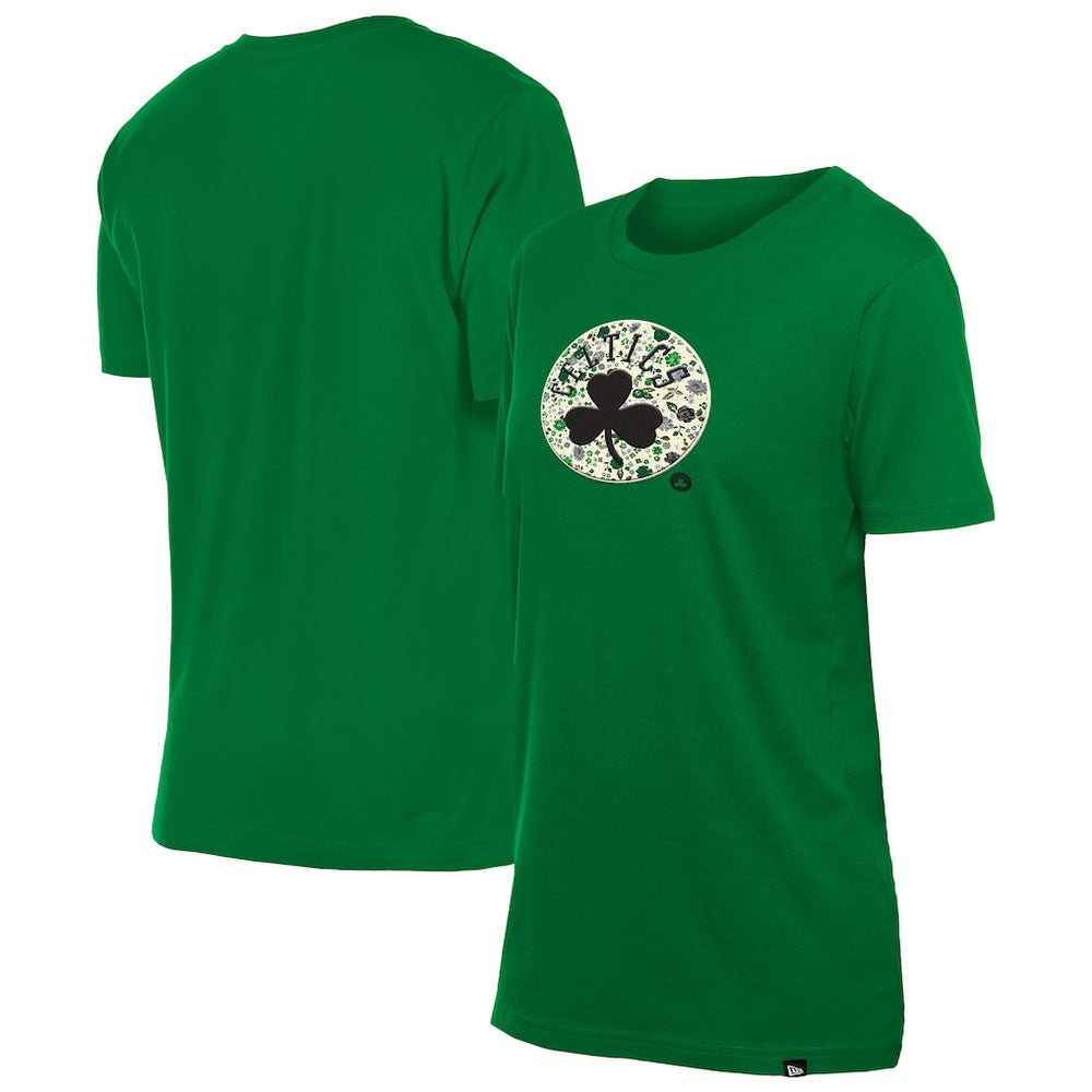 Boston Celtics Women's Glam Game Flower T-Shirt Kelly Green - NBA